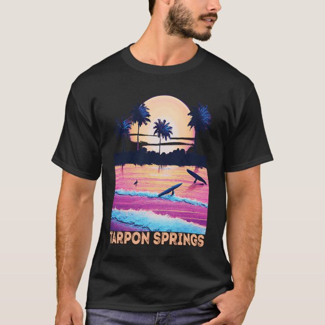 T-shirt Retro Tarpon Springs Floride Surf souvenir (Devant)
