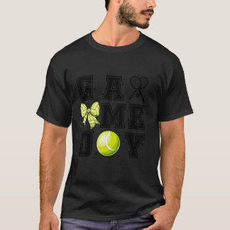 T-shirt Retro Tennis Coquette Bow Cute Gameday Cheval Mama