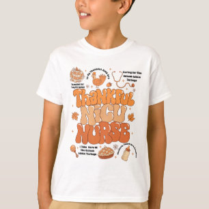 T-shirt Rétro Thanksgiving Nicu Nurse Automne Thankful Nic