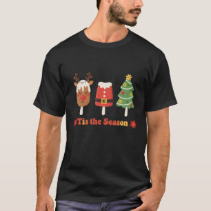 T-shirt Retro Tis Season Noël Popsicles Holiday