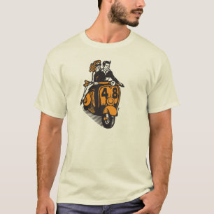 T-shirt Rétro tour de Vespa vintage