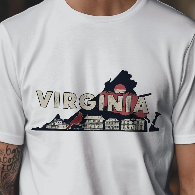 T-shirt Retro Travel Iconic Virginia Graphic (Créateur téléchargé)