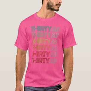 T-shirt Rétro Trente Af 30e Anniversaire Bonjour 30 Trenta
