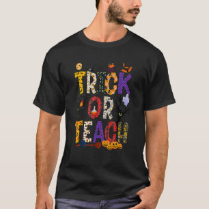T-shirt Retro Trick Ou Enseignant Enseignant Costume Hallo