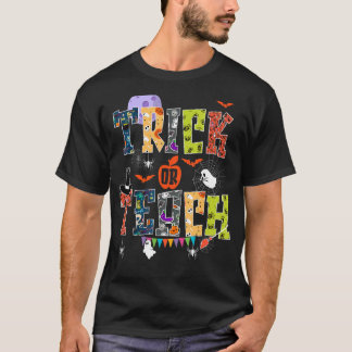 T-shirt Retro Trick Ou Enseigner Saison Éffrayante La Vie