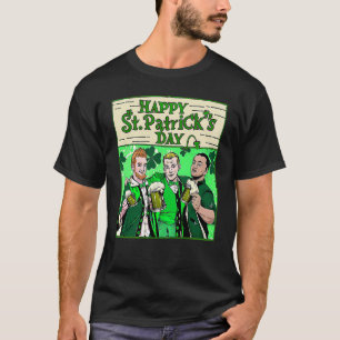 T-shirt Retro trois hommes irlandais joyeux à boire de la