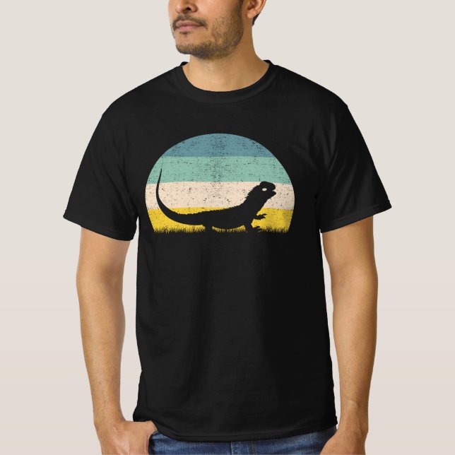 T-shirt Rétro Tuatara Reptile (Devant)