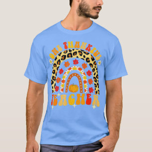 T-shirt Retro Un Enseignant Heureux Drôle Thanksgiving Plu