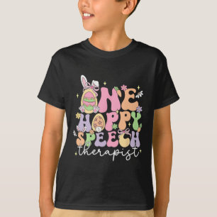 T-shirt Retro Un Hoppy orthophoniste Slp Bunny Happy E