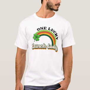 T-shirt Retro Un Lucky Lunch Lady St Patrick's Day Shamro