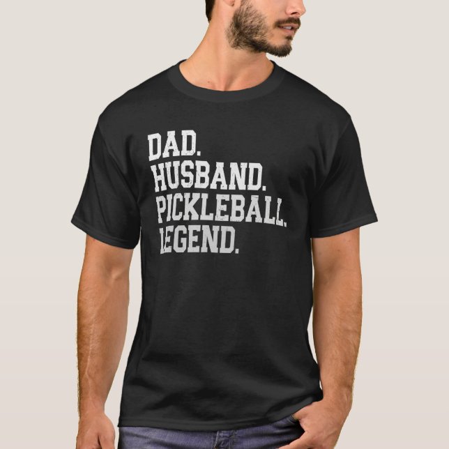 T-shirt Retro uncle husband pickleball legend paddle tenni (Devant)