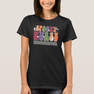 T-shirt Rétro Une infirmière Éffrayante Infirmière d'Hallo