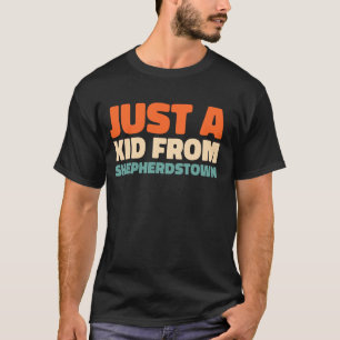 T-shirt Retro Us City Juste Un Enfant De West Virginia She
