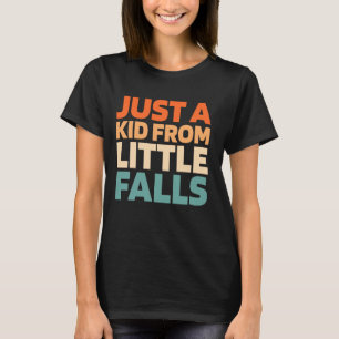 T-shirt Retro Us City Usa Juste Un Enfant Du Minnesota Lit