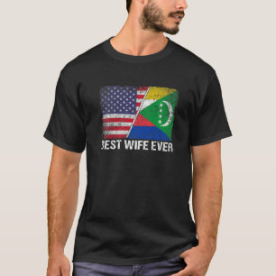 T-shirt Retro Us Comoros Drapeau meilleure femme jamais la
