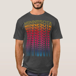 T-shirt Retro USA Colorful StateNostalgale Minnesota