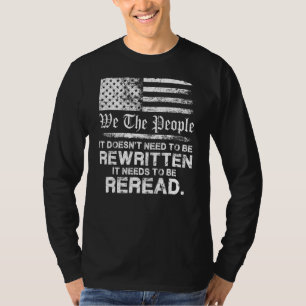 T-shirt Retro Usa Drapeau Il Doit Être Relu Nous Le Peuple
