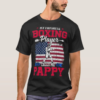 T-shirt Retro Usa Drapeau Lecteur Boxe Me Appelle Pappy 4t