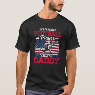 T-shirt Retro USA Flag Football Player me appelle Daddy 4t