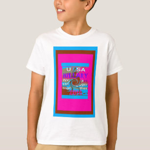 T-shirt Retro USA Stronger Together Abstrait Art Print