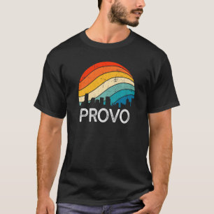 T-shirt Retro Utah Provo Skyline Vintage Urban Skyscraper