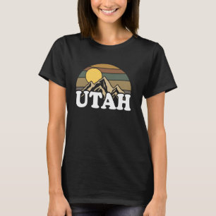 T-shirt Retro Utah Sunrise Mountains Vintage Nature Outdoo