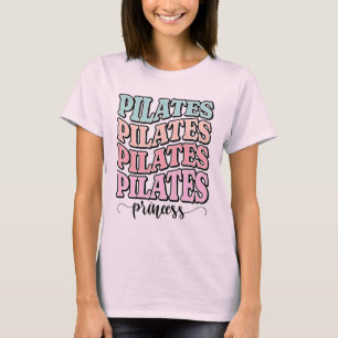 T-shirt Rétro Vague Pilates Typographie Empilée Aesth Past