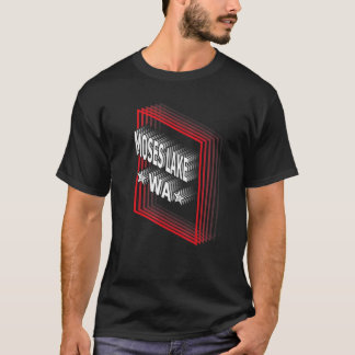 T-shirt Rétro Vaporwave Moses Lake Washington WA