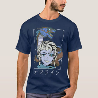 T-shirt Retro Vaporwave Otaku Japan Anime Dragon Demon Kan