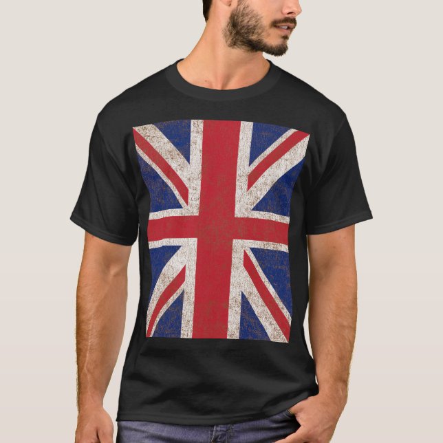 T-shirt Rétro vertical Union Jack (Devant)