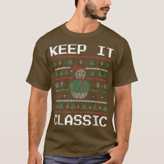 T-shirt Retro Video Game Lovers Gaming Gamers Pixel Santa 