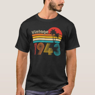 T-shirt Retro Vintage 1943 80 ans 80e anniversaire Hommes