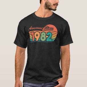 T-shirt Retro Vintage 1982 40e anniversaire 40 ans