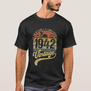T-shirt Retro Vintage 80E Anniversaire - Vintage 1942 80E 