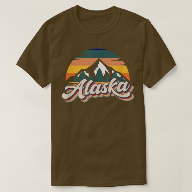T-shirt Retro Vintage Alaska  (Design devant)