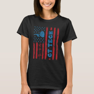 T-shirt Retro vintage American Flag CT Tech Day 4th jul