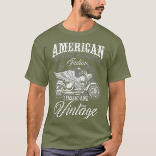 T-shirt Retro Vintage American Motorcycle Indian pour la v