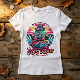 T-Shirt Retro Vintage Années 80 Skateboard Lever d
