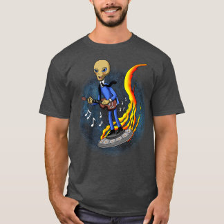 T-shirt Rétro Vintage Baid 60s Musicien Dans L'Espace