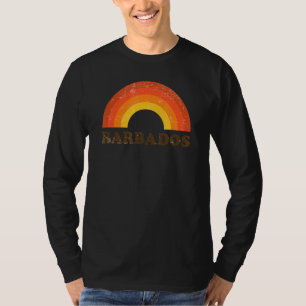 T-shirt Retro Vintage Barbados Rainbow Vacances Souvenir C