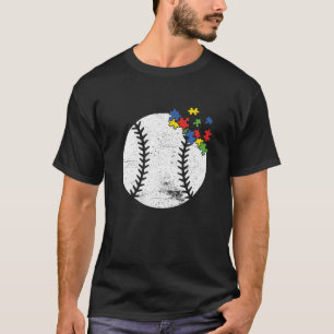 T-shirt Retro Vintage Baseball Heart Sensibilisation sur l