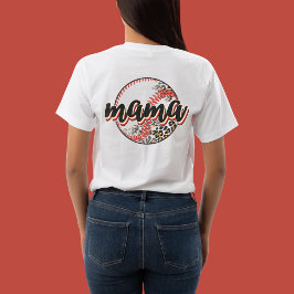 T-shirt Retro Vintage Baseball Mama, Front photo du joueur