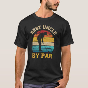 T-shirt Retro Vintage Best uncle By Par Golf Fête des père