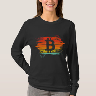 T-shirt Rétro Vintage Bitcoin Crypto Devise CryptoCurren
