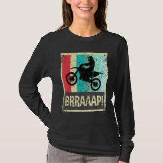 T-shirt Retro Vintage Braaap T Motocross Appareils Rider
