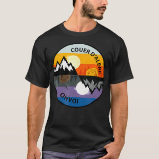 T-shirt Retro Vintage Couer d'Alene Idaho Souvenir Camping