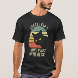 T-shirt Rétro Vintage Désolé Je ne peux pas avoir de plans