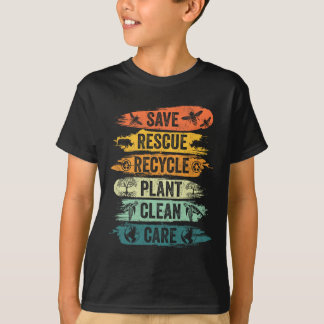 T-shirt Retro Vintage Enregistrer les abeilles Secourir le