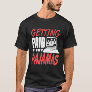 T-shirt Retro Vintage Être payé dans mon Pyjama présent