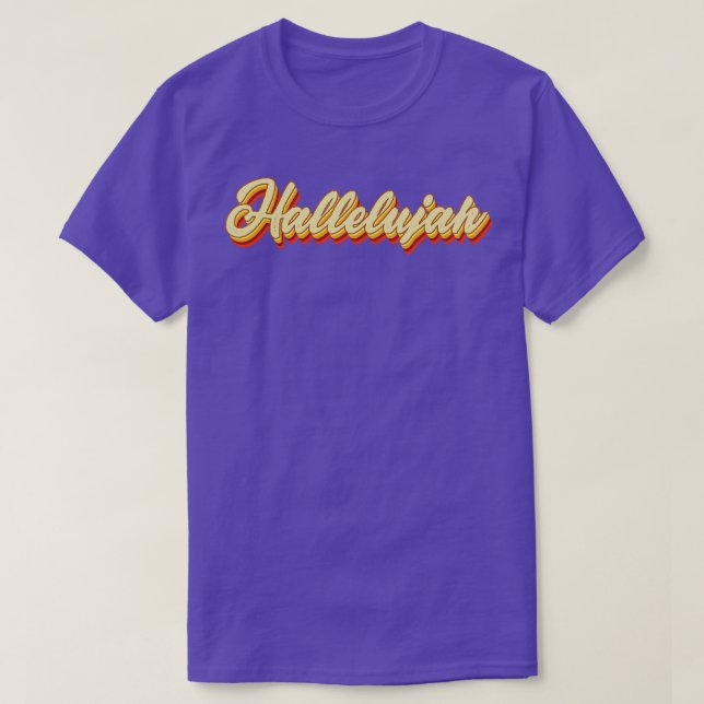 T-shirt Retro Vintage Hallelujah (Design devant)